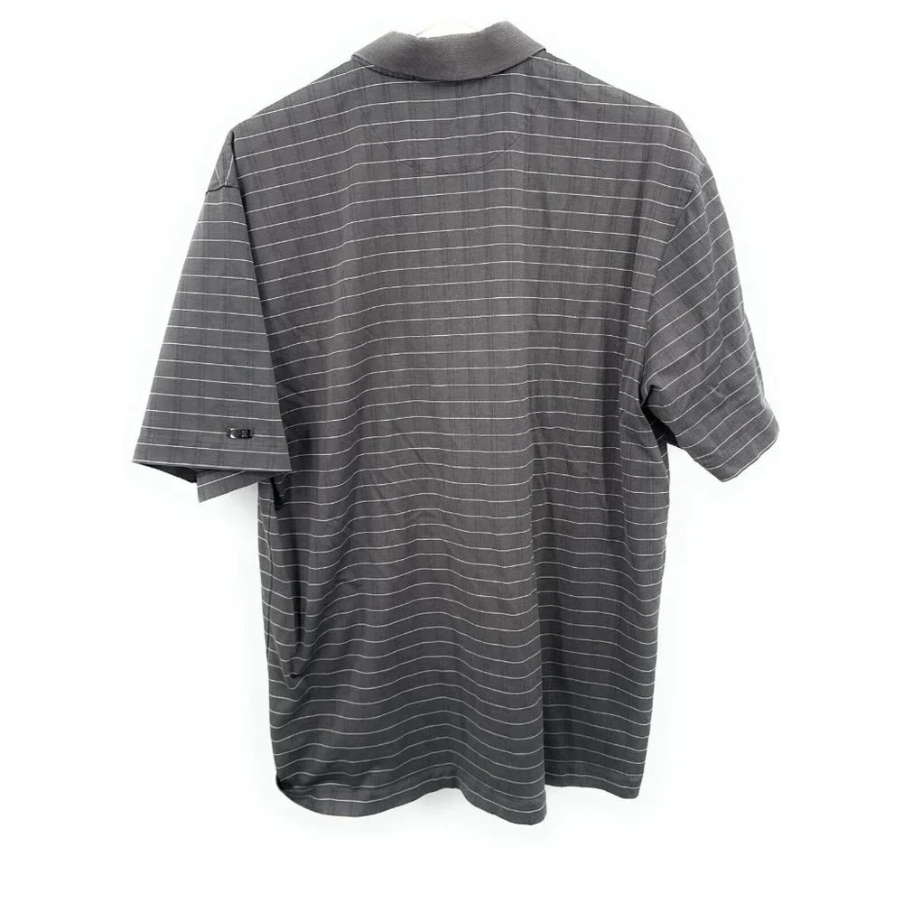 Nike Tiger Woods Golf Polo Shirt Mens L Gray Short‎ Sleeve